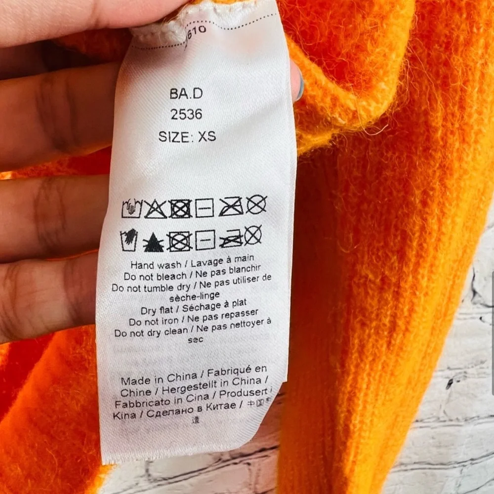 Ganni Orange Knit Crystal-Embellished Cardigan - Picture 8 of 8